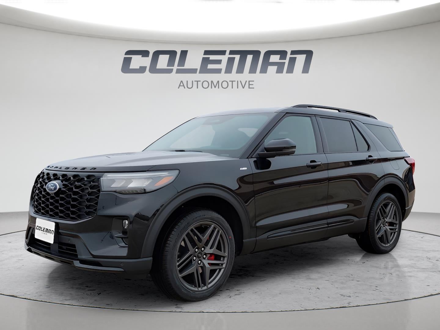 2026 Ford Explorer ST-Line in Agate Black — front three-quarter view