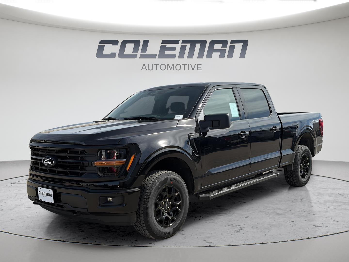 2026 Ford F-150 XLT in Agate Black — front three-quarter view