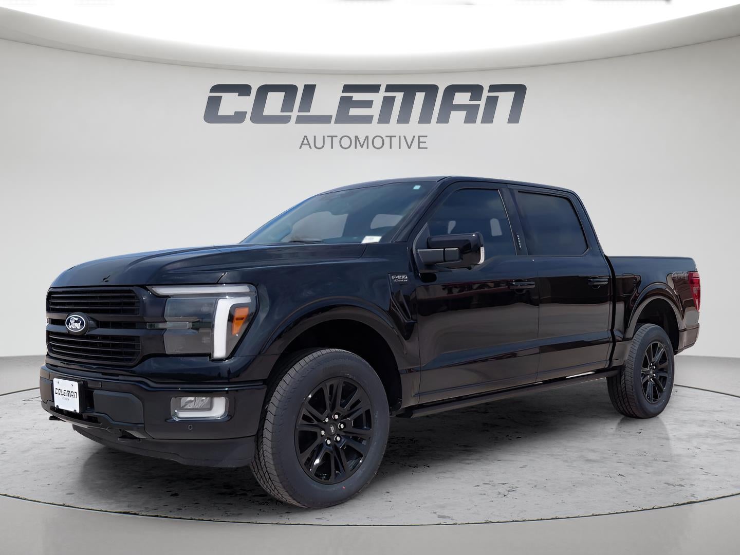 2026 Ford F-150 Platinum in Agate Black — front three-quarter view