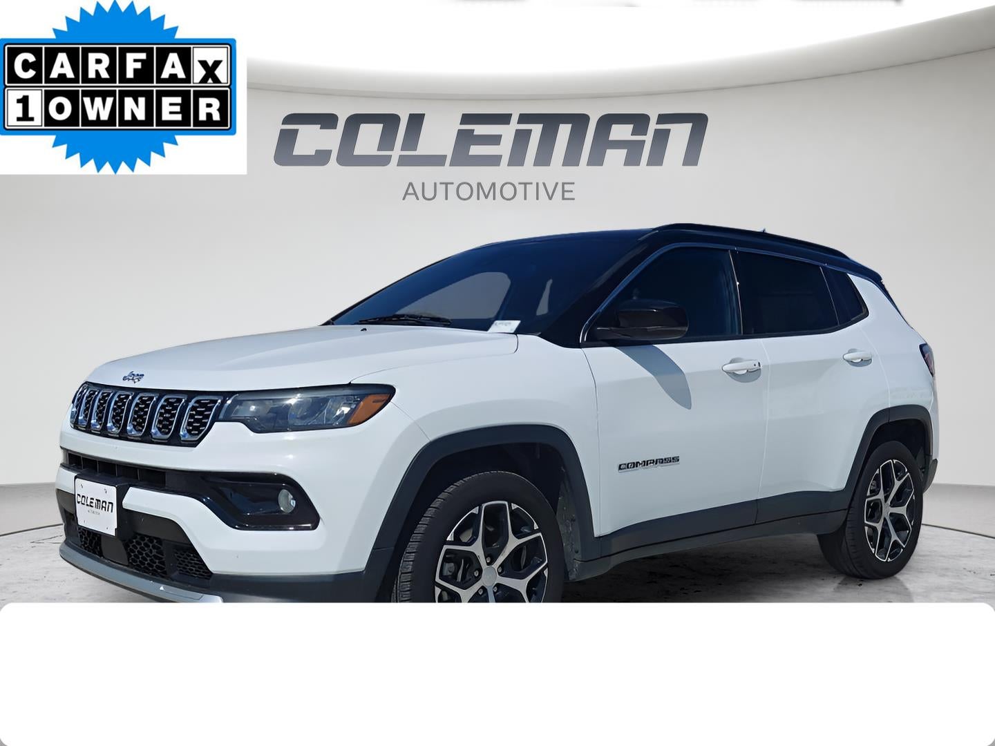 2024 Jeep Compass Limited in Bright White Clearcoat — front three-quarter view