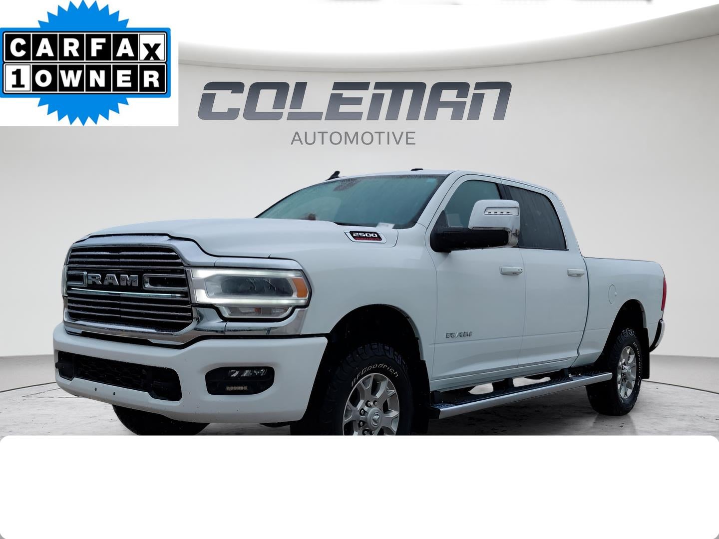2024 RAM 2500 Laramie in Bright White Clearcoat — front three-quarter view